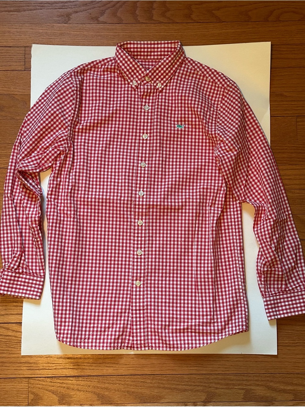 Button-Down Gingham Shirt - Red